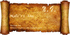 Nyári Ida névjegykártya